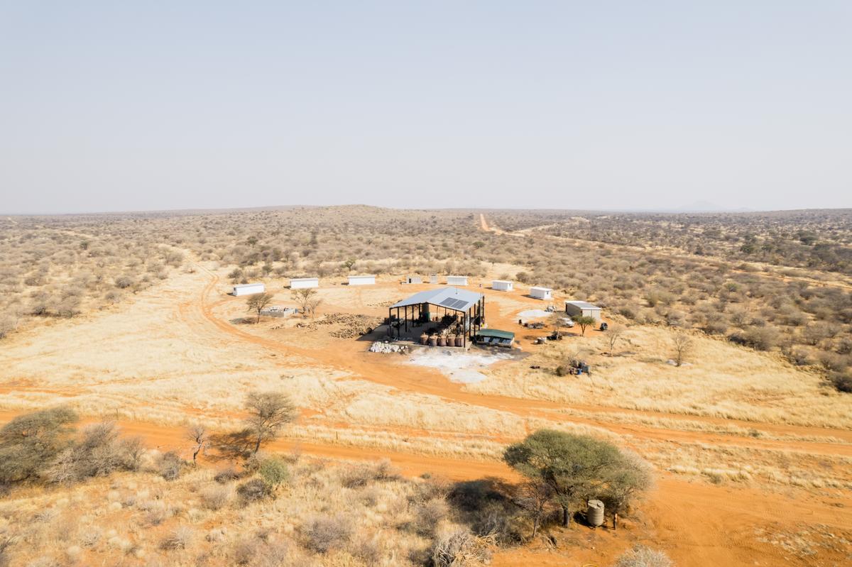 Carbon removal project in a desert landscape